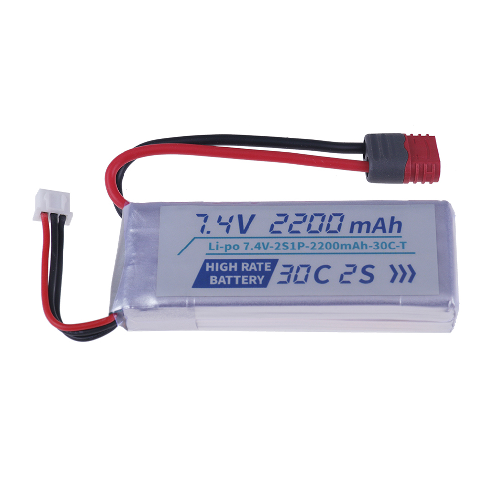 Tプラグ高レート30C 2200mah 7.4Vリポバッテリ - Rc Hobby Airplanes のレビューと価格
