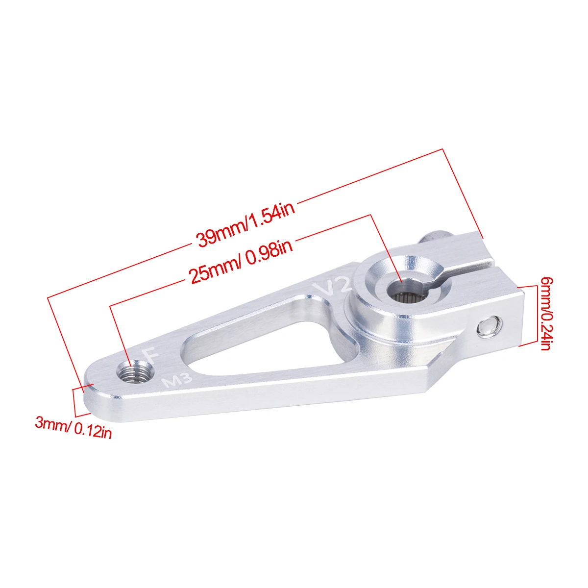 39mm M3 7075アルミニウム製25Tサーボホーンアー - Rc Hobby Room のレビューと価格